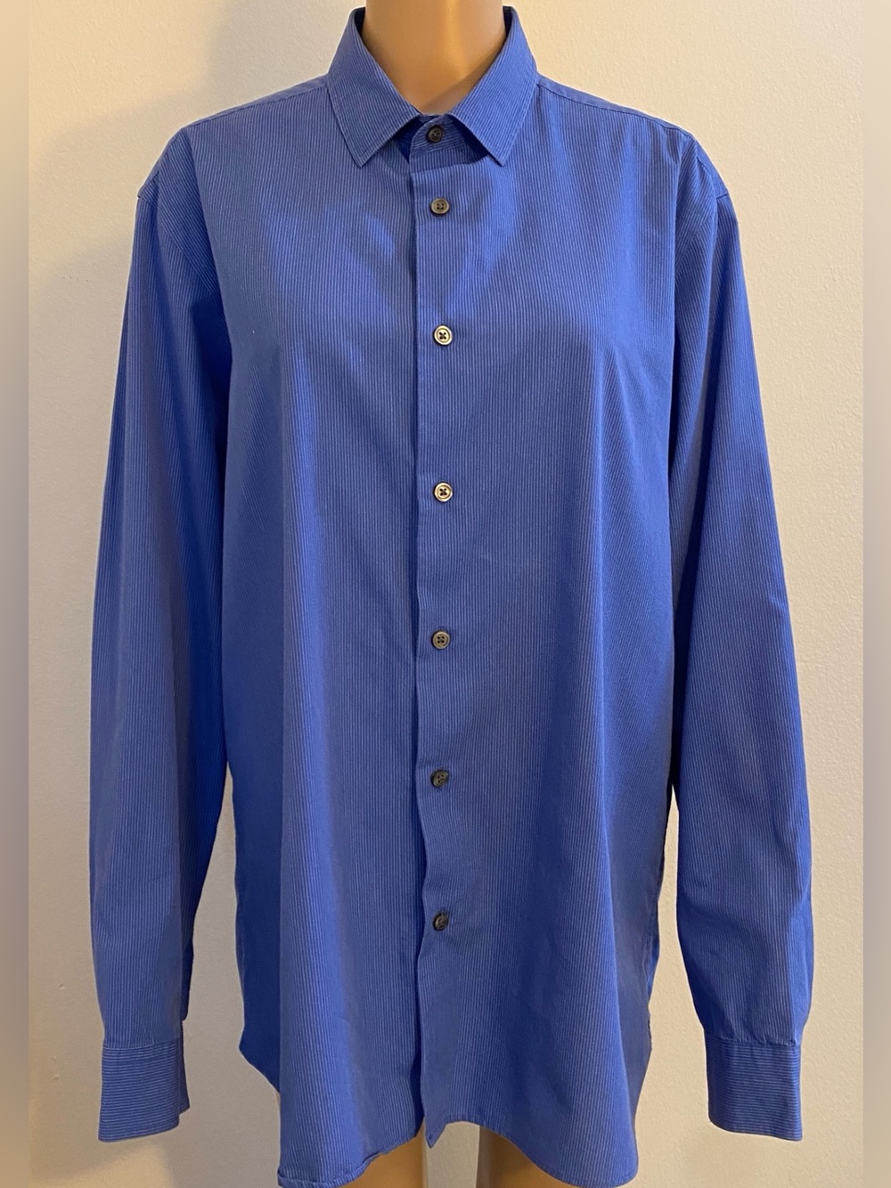 Mens Alfani Slim Fit Stretch Long Sleeve Dress Shirt